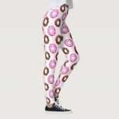 Delicious Donuts roze Stripes Pattern Leggings (Rechts)