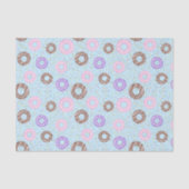 Delicious Donuts Tissue Paper on Blue Tissuepapier (Voorkant)