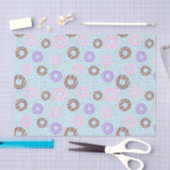 Delicious Donuts Tissue Paper op Blauw Tissuepapier (Craft)