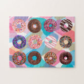 Delicious Doughnuts Pattern Legpuzzel (Horizontaal)