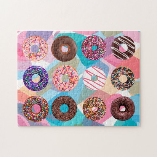 Delicious Doughnuts Pattern Legpuzzel (Horizontaal)