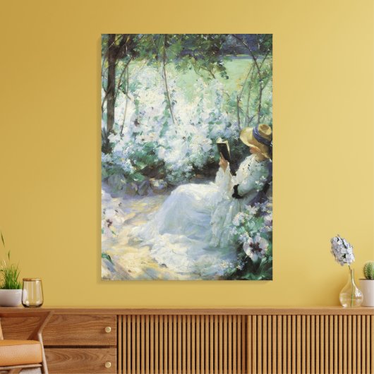 Delicious eenzaamheid van Frank Bramley,  kunst Canvas Afdruk (Insitu (Woonkamer))