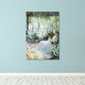 Delicious eenzaamheid van Frank Bramley, kunst Canvas Afdruk (Insitu (Houten vloer))