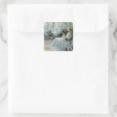 Delicious eenzaamheid van Frank Bramley,  kunst Vierkante Sticker (Tas)