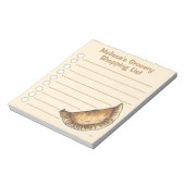 Delicious Empanada Personalized Grocery List Notitieblok (Linkerzijde)
