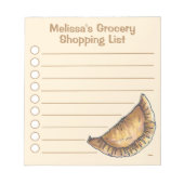 Delicious Empanada Personalized Grocery List Notitieblok (Voorkant)
