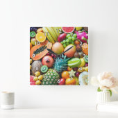 Delicious Fruitbeoordeling Vierkante Klok (Huis)