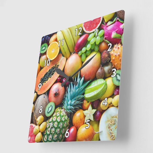 Delicious Fruitbeoordeling Vierkante Klok (Hoek)