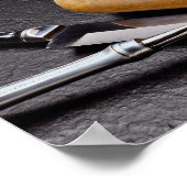 Delicious geschilde varkensstaafrondjes poster (Hoek)