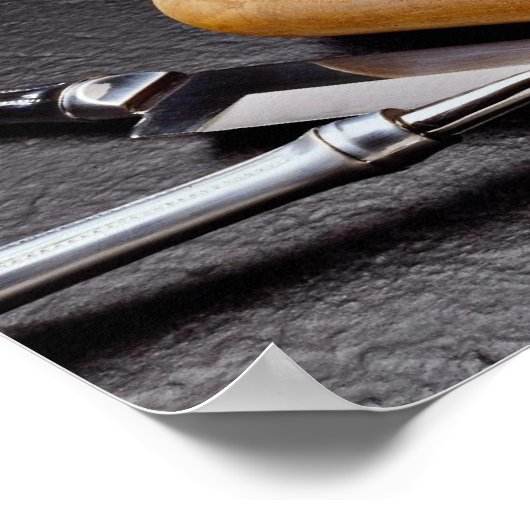 Delicious geschilde varkensstaafrondjes poster (Hoek)