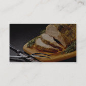 Delicious gesneden varkensstaafje visitekaartje (Achterkant)