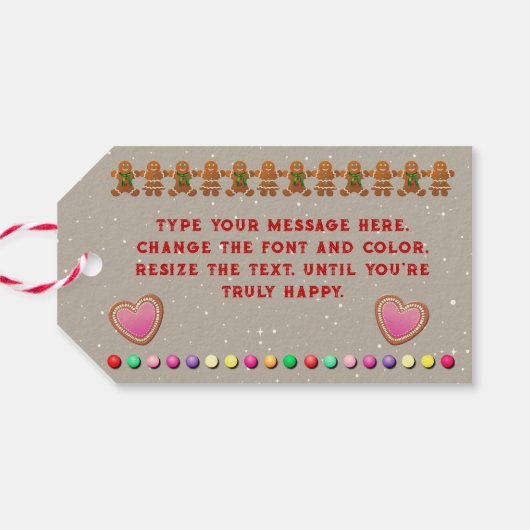 Delicious Gingerbrood House Cadeaulabel (Achterkant Horizontaal)