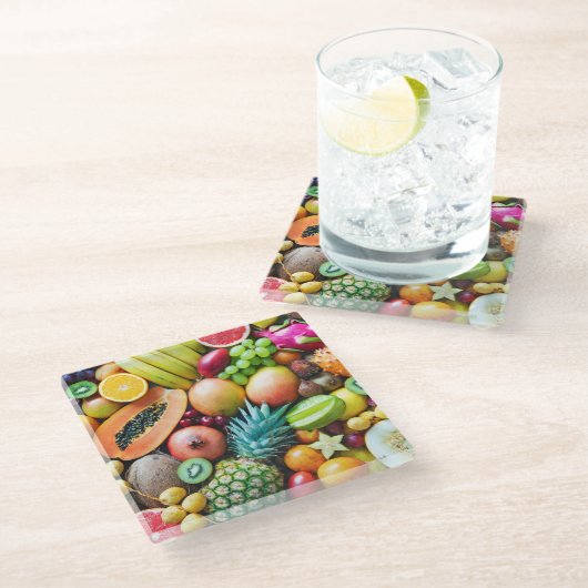 Delicious Glazen Onderzetter (Schuin)