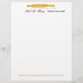 Delicious Gourmet Cooking Chef Restaurant Custom Briefhoofd (Voorkant)