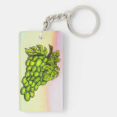 Delicious Green Grapevine schilderpastelkleuren Sleutelhanger (achterkant)