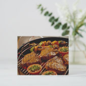 Delicious Grilled T-botsteaks Briefkaart (Staand voorkant)