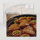 Delicious Grilled T-botsteaks Briefkaart (Voorkant / Achterkant)