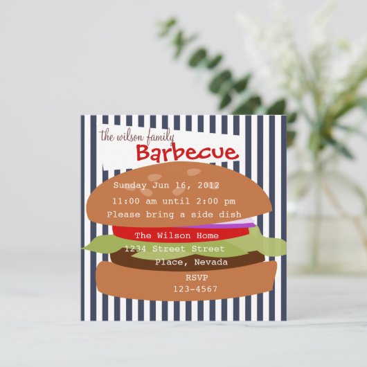 Delicious Hamburger Kaart (Staand voorkant)