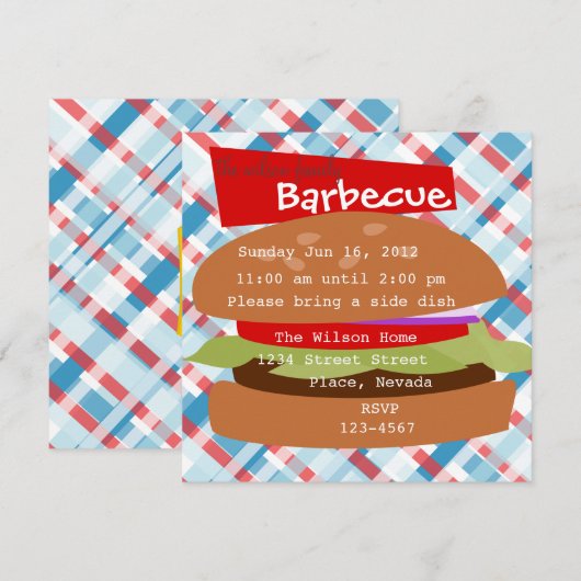 Delicious Hamburger Kaart (Voorkant / Achterkant)