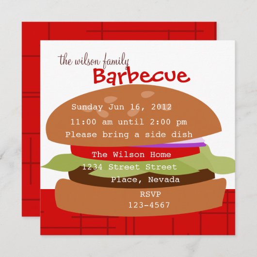 Delicious Hamburger Kaart (Voorkant / Achterkant)