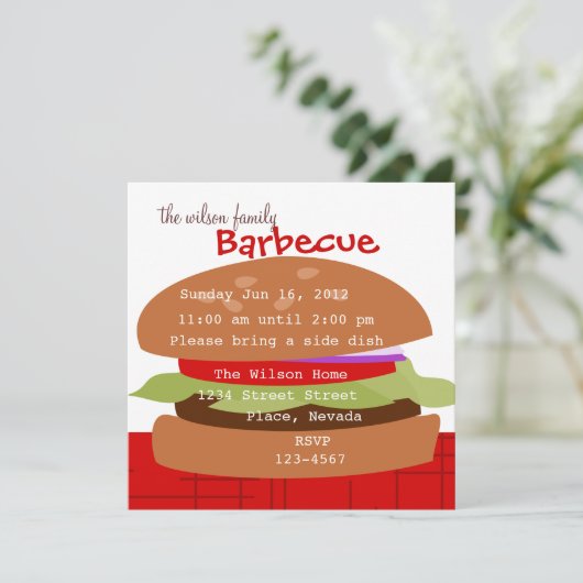 Delicious Hamburger Kaart (Staand voorkant)