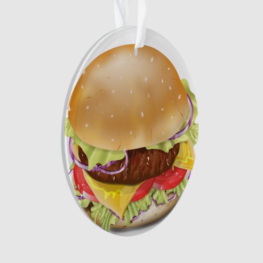 Delicious hamburger of cheeseburger. ornament (voorkant)