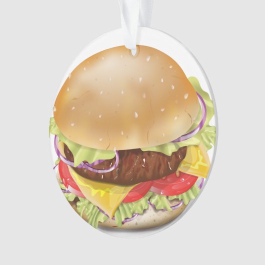 Delicious hamburger of cheeseburger. ornament (voorkant)