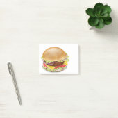 Delicious hamburger of cheeseburger. post-it® notes (Kantoor)