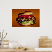 Delicious Hamburger voor liefhebbers van voedsel Poster (Keuken)