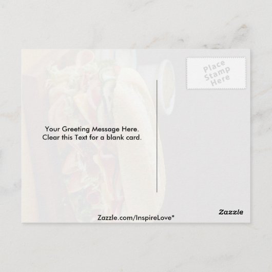 Delicious Hero sub Briefkaart (Achterkant)