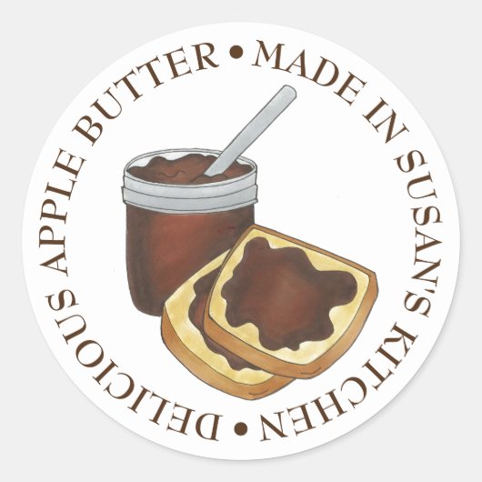 Delicious Homemade Apple Butter Pennsylvania Dutch Ronde Sticker (Voorkant)