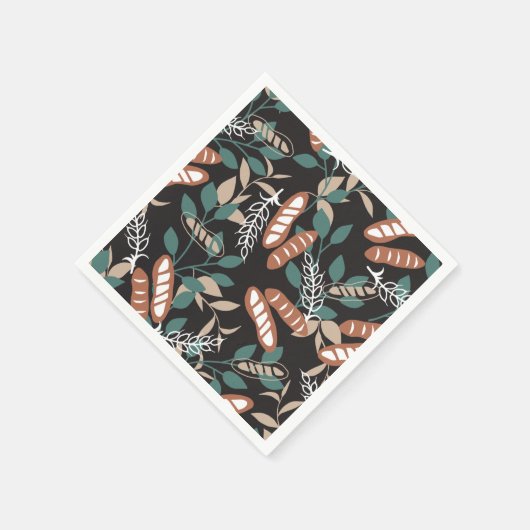 Delicious Homemade Baguette Bread Pattern Servet (Hoek)