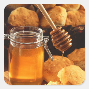 Delicious Honey Jar Vierkante Sticker
