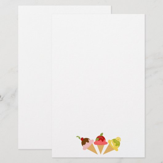 Delicious Ice Cream Briefpapier (Voorkant / Achterkant)