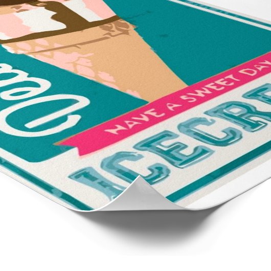 Delicious Ice-Cream Cone Poster (Hoek)