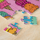 Delicious Ice Cream Cones Food Pink Blue Green Legpuzzel (Zijkant)