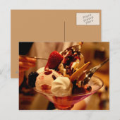 "Delicious Ice Cream Sundae" Briefkaart (Voorkant / Achterkant)