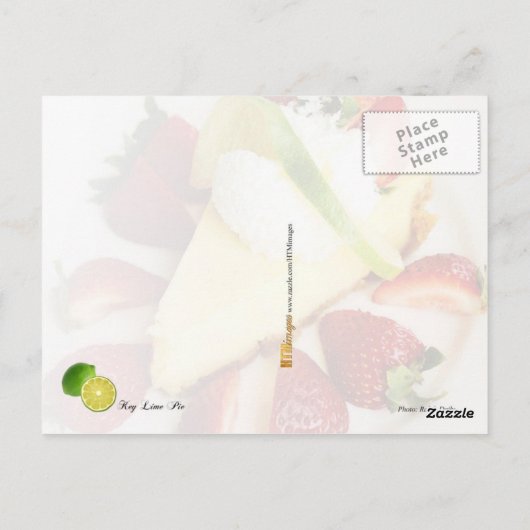 Delicious Key Limoen Pie Briefkaart (Achterkant)