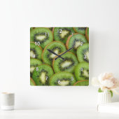 Delicious KiWi-segmenten Vierkante Klok (Huis)