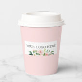 Delicious koffie hier verkocht | Voeg uw Logo C to Papieren Bekers (Achterkant)