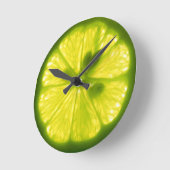 Delicious Lemon Limoen Clock Ronde Klok (Hoek)