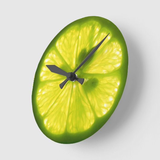 Delicious Lemon Limoen Clock Ronde Klok (Hoek)