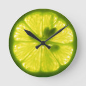 Delicious Lemon Limoen Clock Ronde Klok (Voorkant)