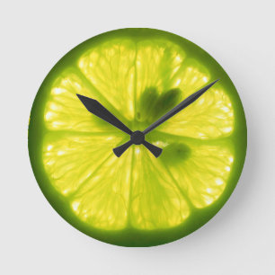 Delicious Lemon Limoen Clock Ronde Klok