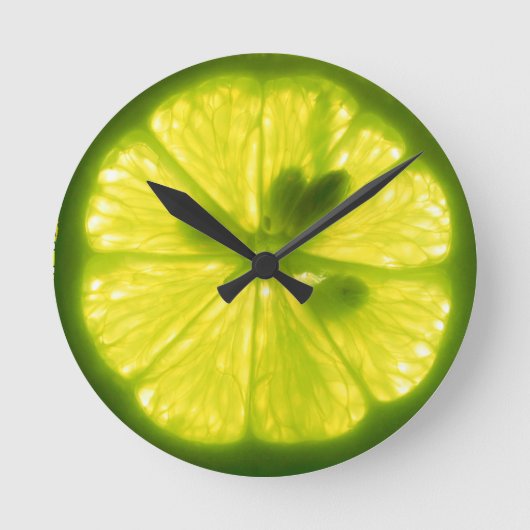 Delicious Lemon Limoen Clock Ronde Klok (Voorkant)