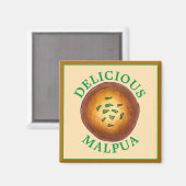 Delicious Malpua Indian Pancake Mithai Sweets Magneet (Voorkant / Achterkant)