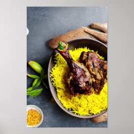 Delicious Middle East Lamb Mandhi in A Platter Poster