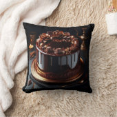 delicious mirror cake chocolate with 3d flowers an kussen (Deken)