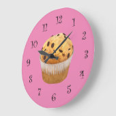 Delicious Muffin Pink Kitchen wandklokken (Hoek)
