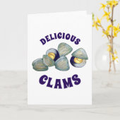 Delicious New England RI Steamed Clams Clambake Kaart (Gele Bloem)